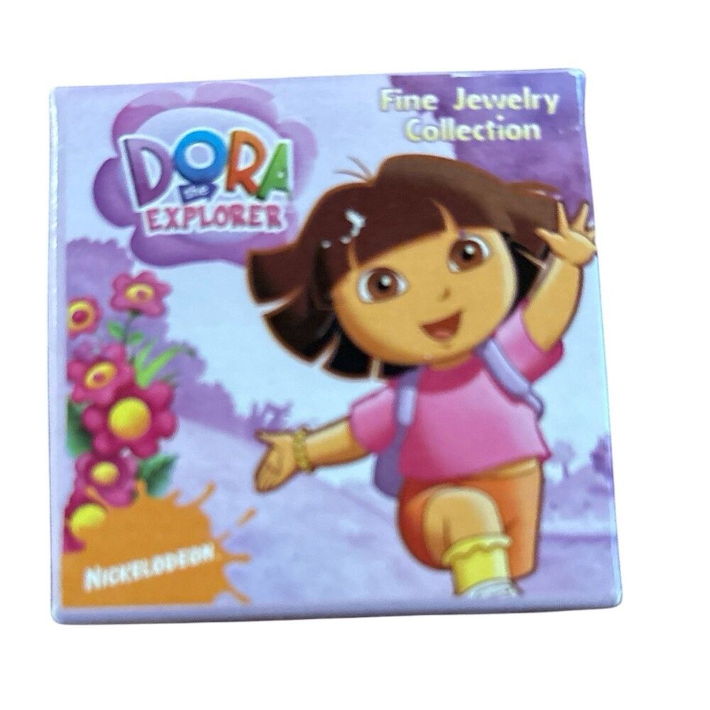 Dora The Explorer Aquamarine Birthstone Necklace 18K Gold Over Sterling Silver